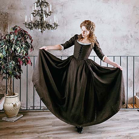 18th-century dresses for sale - corset dresses for sale - atelier serraspina - historical clothing for sale