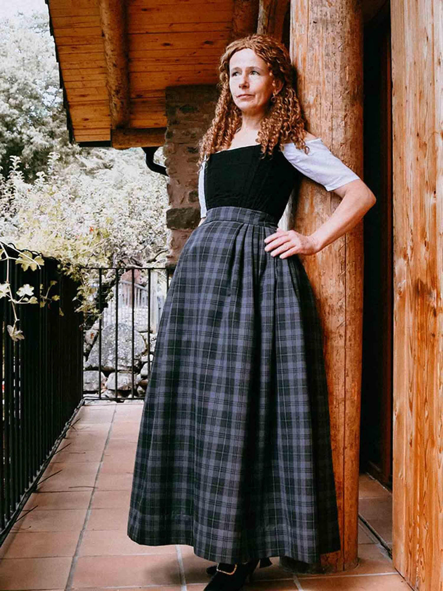 Plaid maxi skirt 2024 into a dress