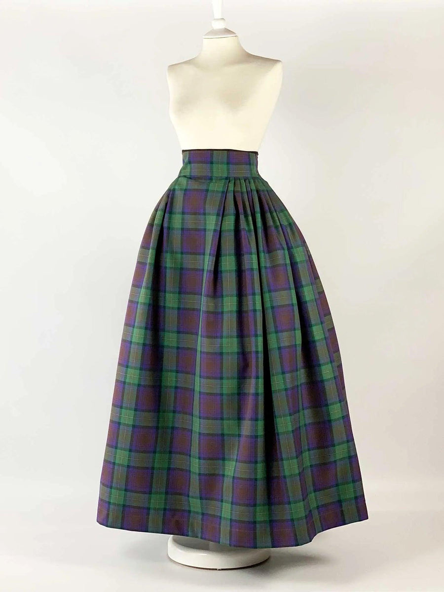 BRIANA, Long Plaid Skirt in Isle Of Skye Tartan - Atelier Serraspina