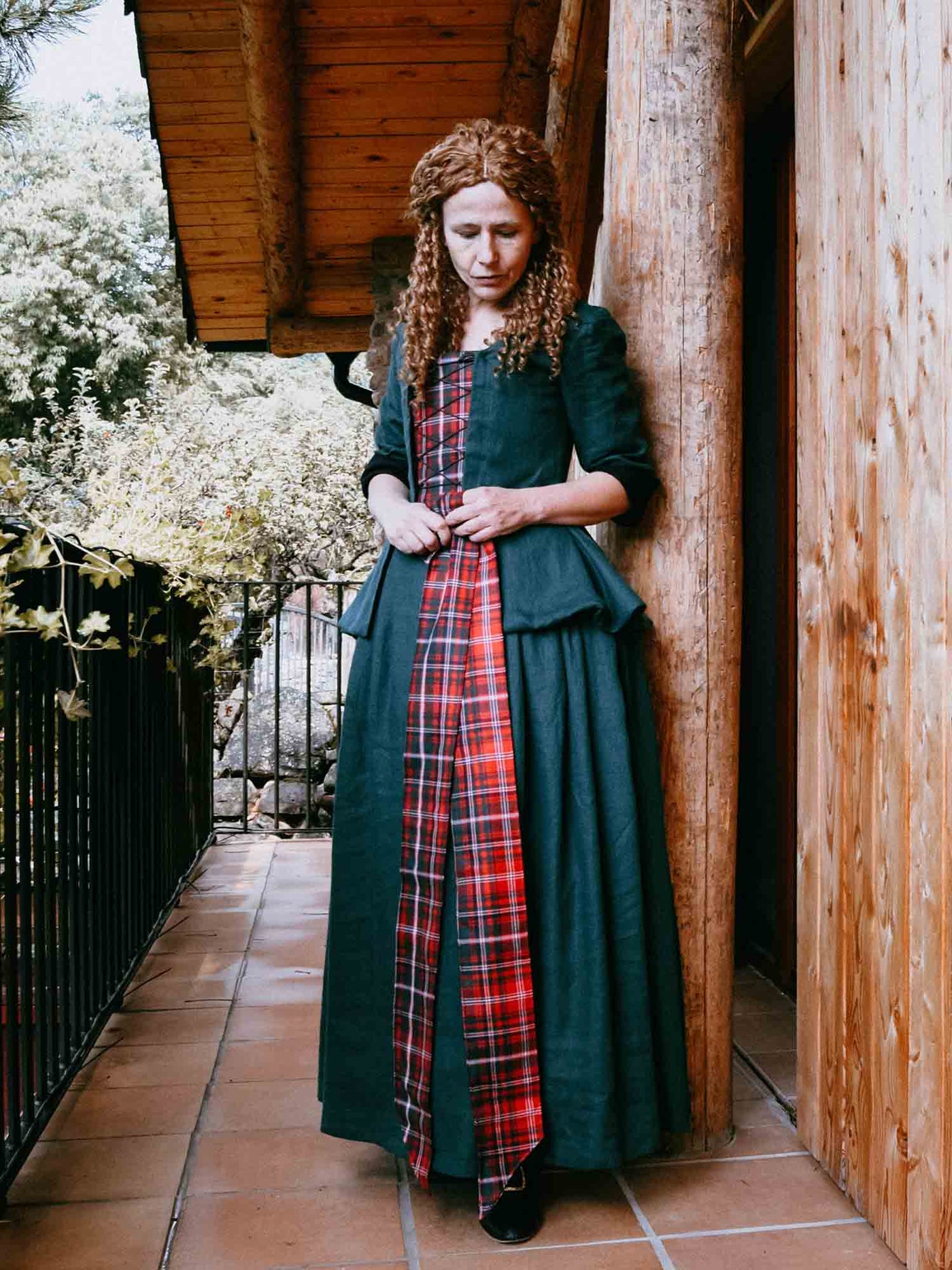 Janet Colonial Costume - Dark Green - MacDougall Tartan - Atelier Serraspina