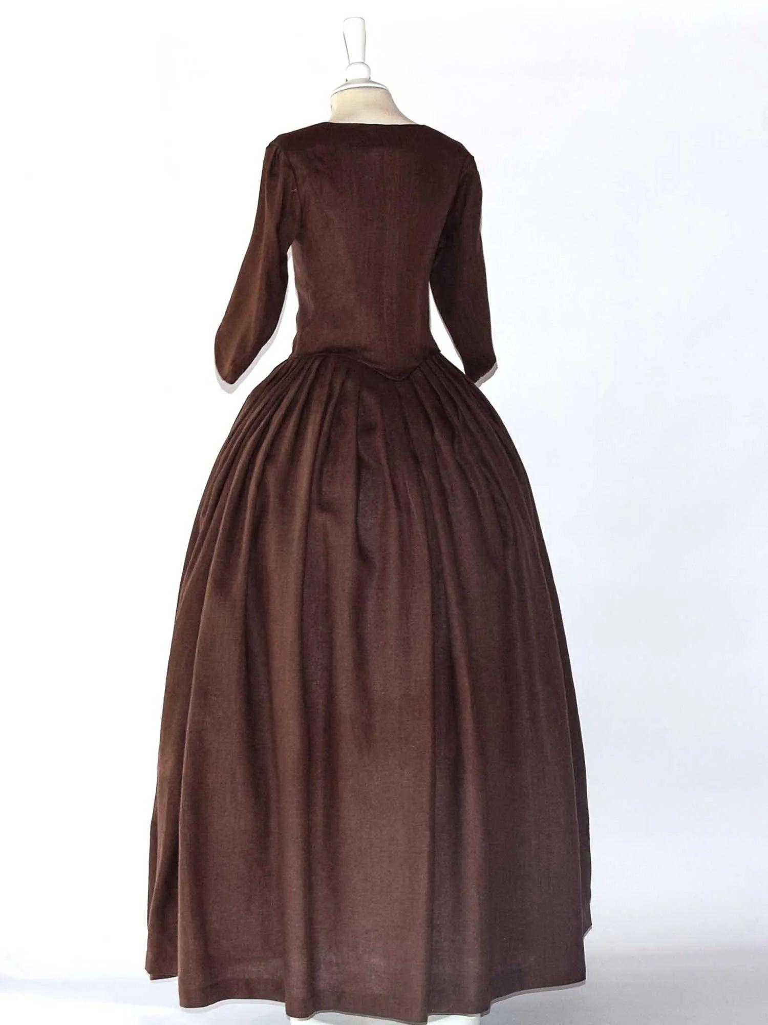 Historical Costume in Dark Brown Linen - Atelier Serraspina