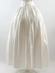 HELOISE, Historical Skirt in White Linen - Atelier Serraspina