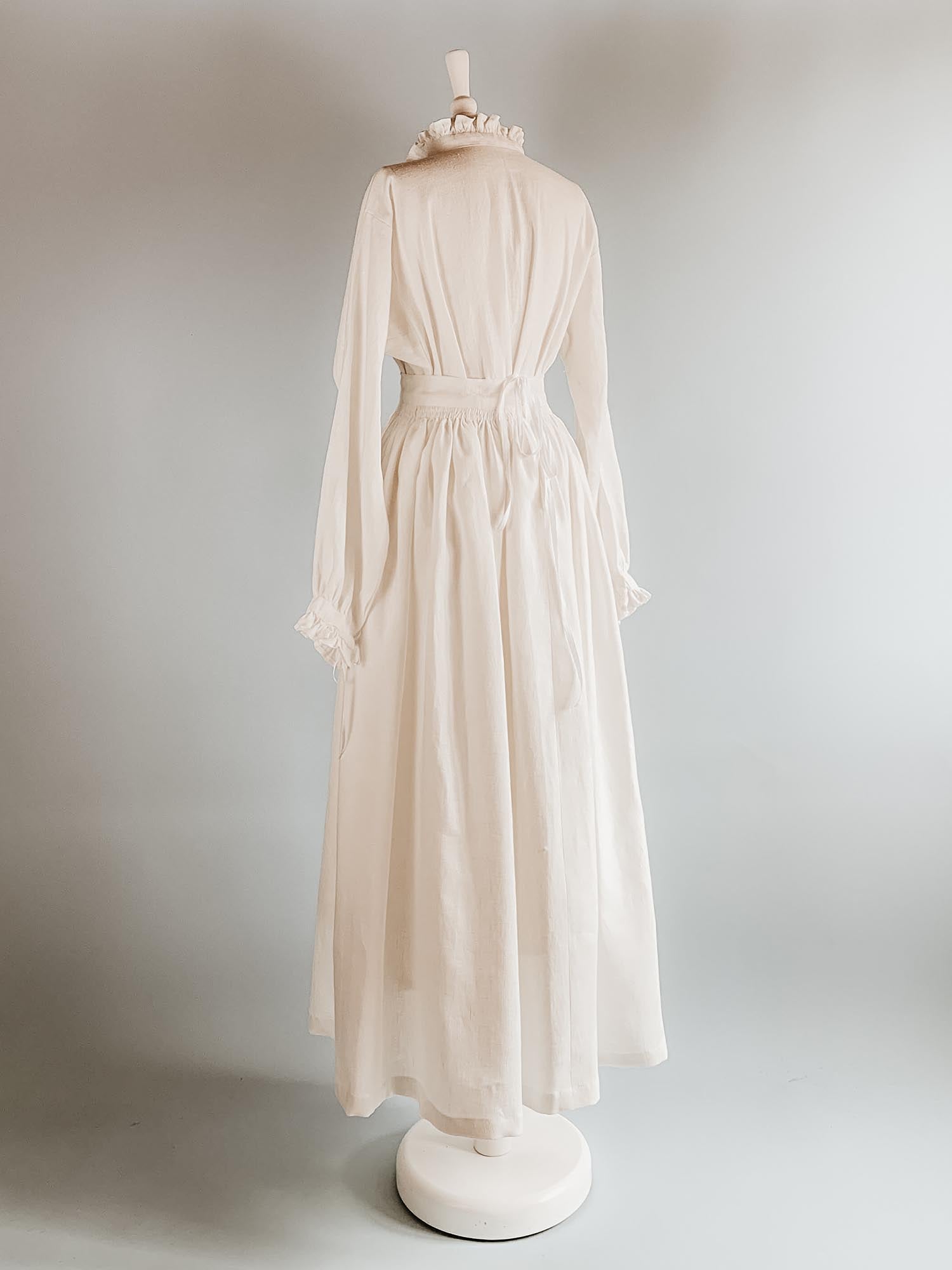 Renaissance Skirt in White Linen - Renaissance Costumes - Atelier Serraspina